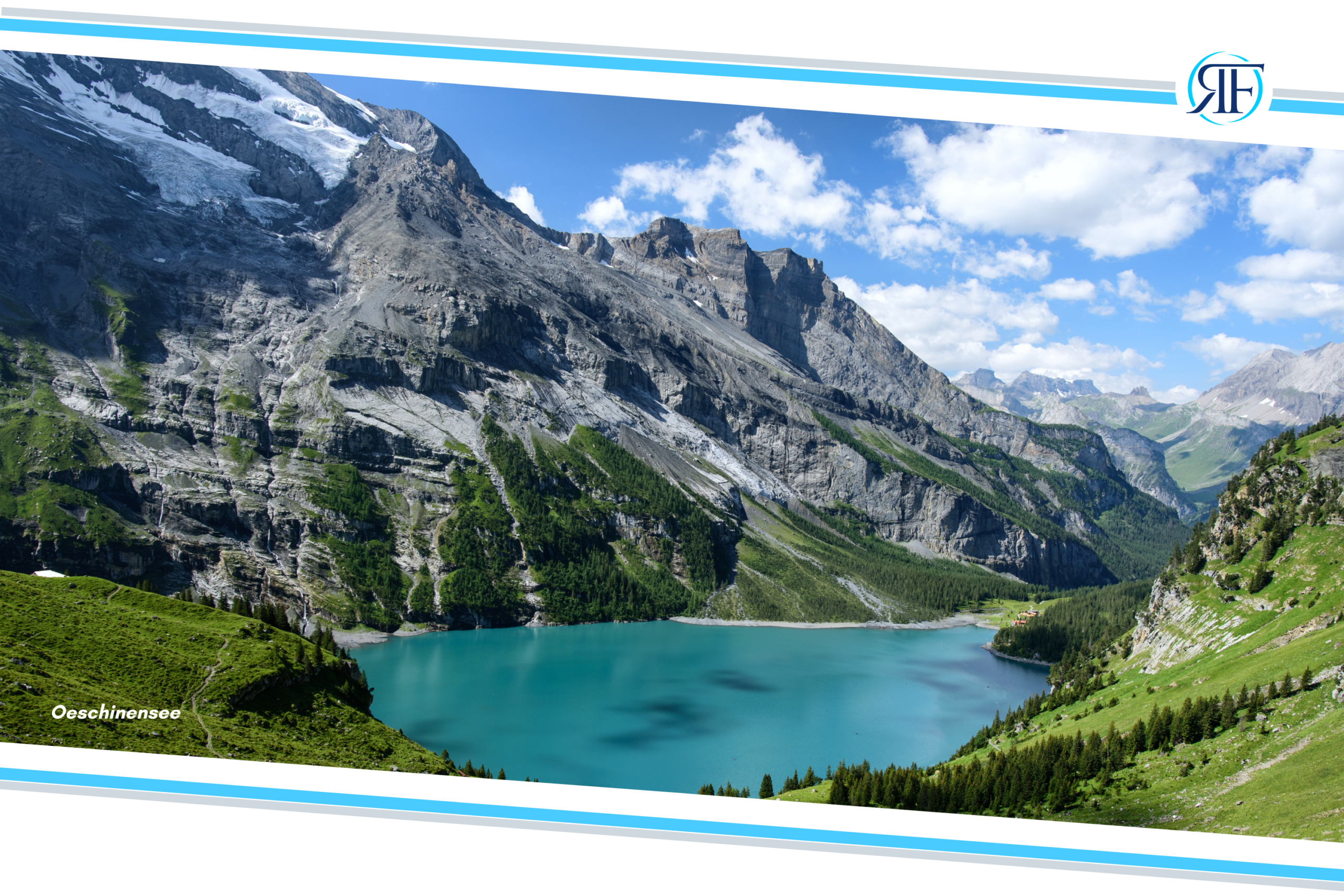 Swiss Exit Strategy- bank accounts insurance investments Leaving Switzerland blog photo showing lake in oeschinensee