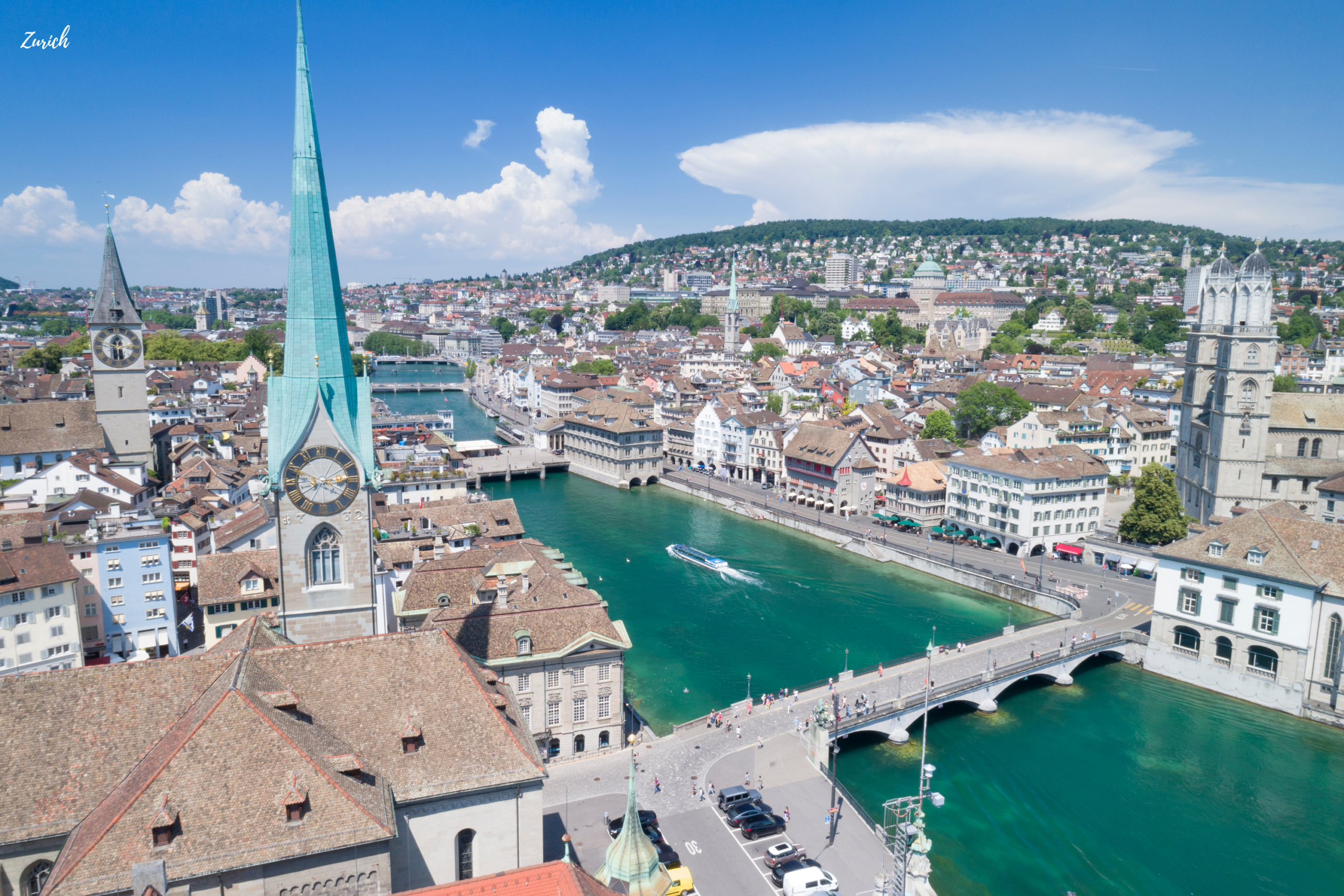 View of Zurich downtown for blog post on how to invest in uncertain markets during volatility
